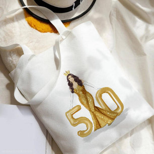 glücklicher 50. Geburtstag Tragetasche