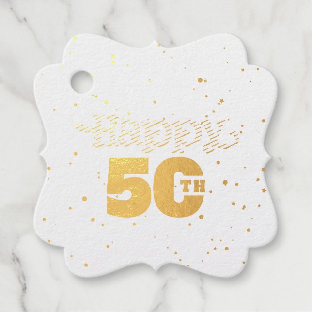 Glücklicher 50. geschenkanhänger (Vorderseite)