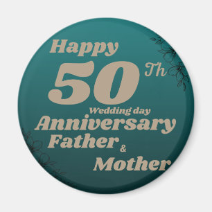 glücklicher 50. Hochzeitstag Magnet