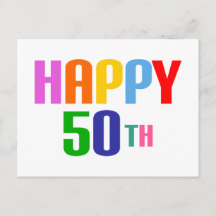 Glücklicher 50. postkarte