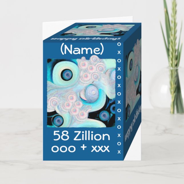 Glücklicher 58. Geburtstag - 58 Karte (Vorderseite)