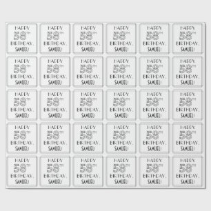 GLÜCKLICHER 58. GEBURTSTAG; Art-Déco-Stil; Individ Geschenkpapier