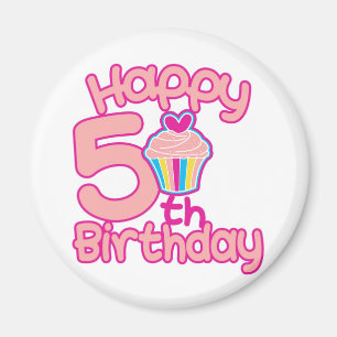 Glücklicher 5. Geburtstag! Magnet