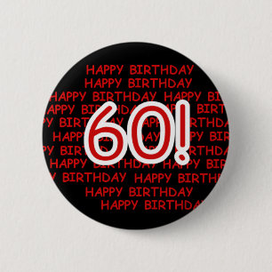 Glücklicher 60. Geburtstag Button