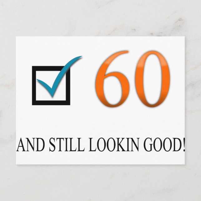 Glücklicher 60. Geburtstag Postkarte (Vorderseite)