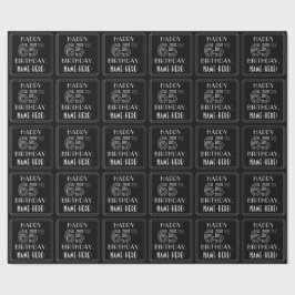 GLÜCKLICHER 65. GEBURTSTAG; Art-Déco-Stil mit Indi Geschenkpapier