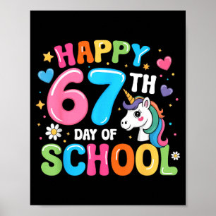Glücklicher 67. Schultag Lehrer Schüler 67 Meme Poster