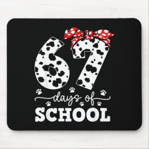 Glücklicher 67 Tage Schule Süßer Hund 67 Tage Schl Mousepad