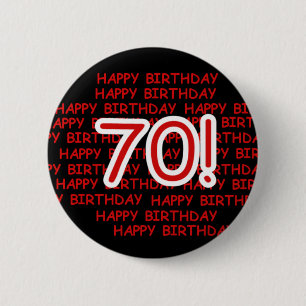 Glücklicher 70. Geburtstag Button