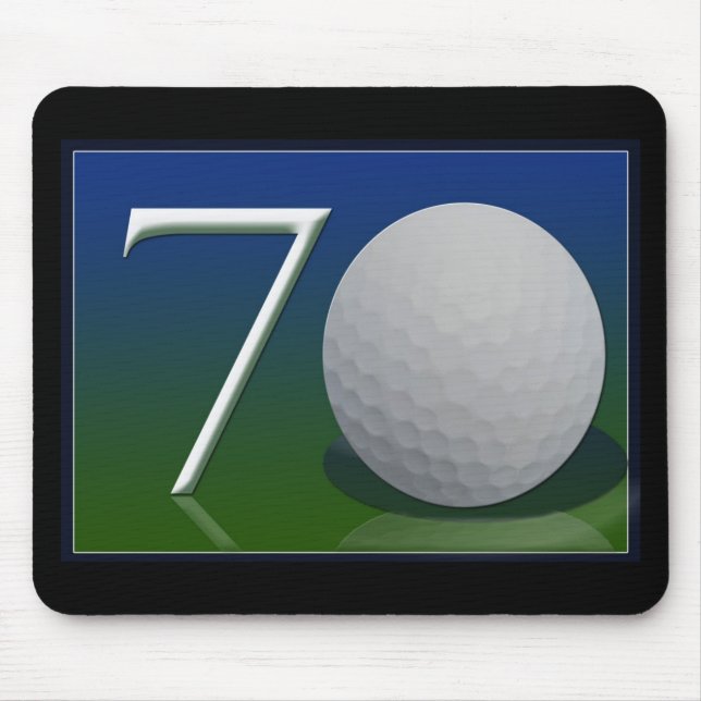 Glücklicher 70. Geburtstag für Golfnuß Mousepad (Vorne)