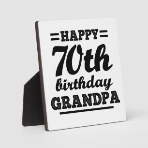 glücklicher 70. Geburtstag Großvater Fotoplatte