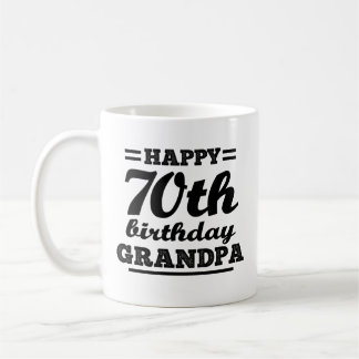 glücklicher 70. Geburtstag Großvater Kaffeetasse