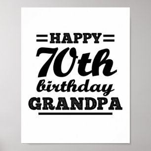 glücklicher 70. Geburtstag Großvater Poster