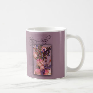 Glücklicher 75. Geburtstag - besonders angefertigt Tasse