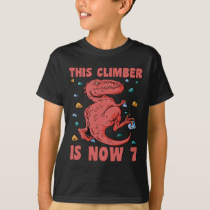 Glücklicher 7. Geburtstag 7-jähriger Kletterer kle T-Shirt