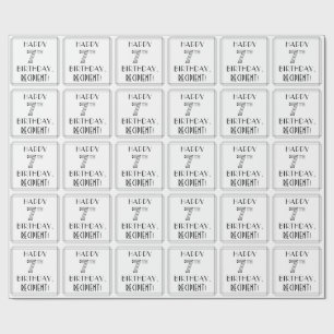 GLÜCKLICHER 7. GEBURTSTAG; Art-Déco-Stil; Individu Geschenkpapier