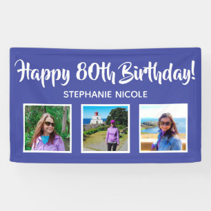 Glücklicher 80. Geburtstag Lavender Personalisiert Banner