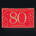 Glücklicher 80. Geburtstagsbanner Rot und Gold Gli Banner<br><div class="desc">Happy 80. Geburtstag Banner Red und Gold Glitzer Confetti. Printable Digital. Für weitere Anpassungen klicken Sie bitte auf die Schaltfläche "Anpassen" und verwenden Sie unser Designwerkzeug,  um diese Vorlage zu ändern.</div>