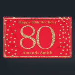 Glücklicher 80. Geburtstagsbanner Rot und Gold Gli Banner<br><div class="desc">Happy 80. Geburtstag Banner Red und Gold Glitzer Confetti. Printable Digital. Für weitere Anpassungen klicken Sie bitte auf die Schaltfläche "Anpassen" und verwenden Sie unser Designwerkzeug,  um diese Vorlage zu ändern.</div>