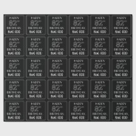 GLÜCKLICHER 82. GEBURTSTAG; Art Déco Stil mit Indi Geschenkpapier