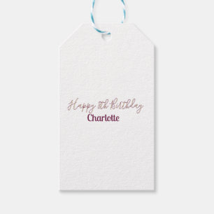 glücklicher 8. Geburtstag gelber Maron Name Datum Geschenkanhänger