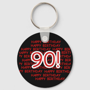 Glücklicher 90. Geburtstag Schlüsselanhänger