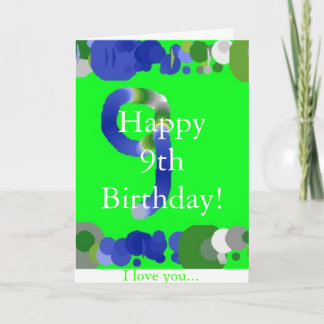 Glücklicher 9. Geburtstag! Karte