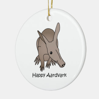 Glücklicher Aardvark Keramikornament