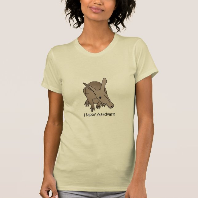 Glücklicher Aardvark T-Shirt (Vorderseite)