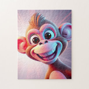 Glücklicher Affe Dschungel Vibes Puzzle