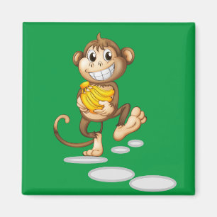 glücklicher Affe Magnet