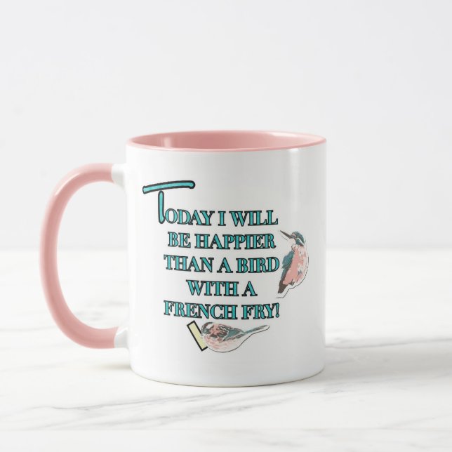 Glücklicher als ein Vogel mit einer Tasse (Links)