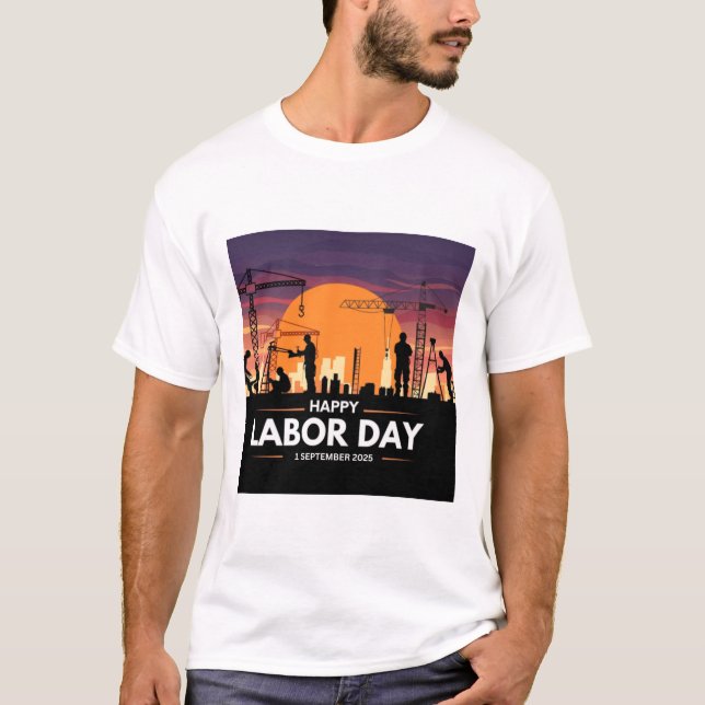 Glücklicher Arbeitstag 2025 T - Shirt (Vorderseite)