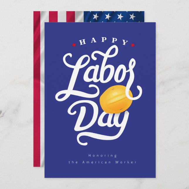 Glücklicher Arbeitstag Feiertagskarte (Vorne/Hinten)