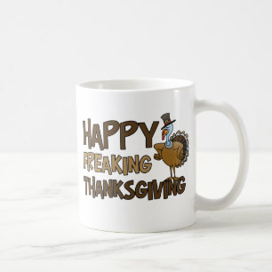 Glücklicher ausflippender Erntedank Tasse