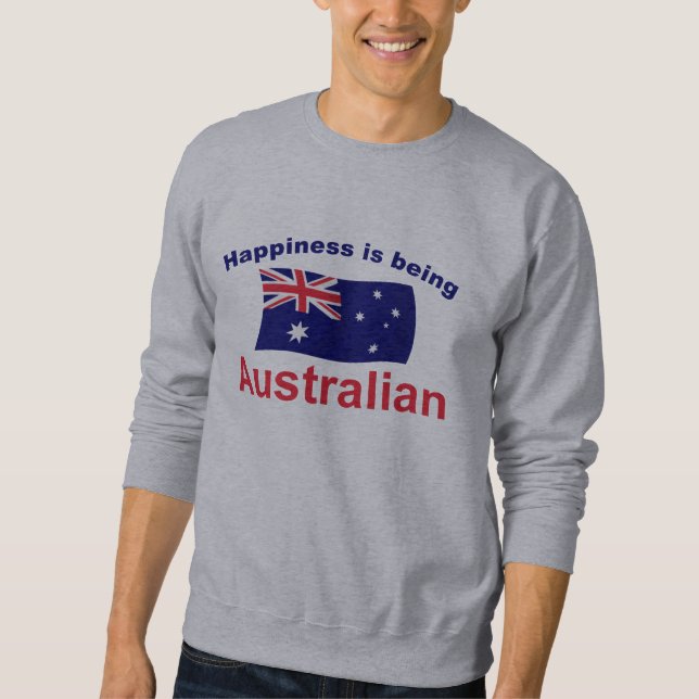 Glücklicher Australier Sweatshirt (Vorderseite)