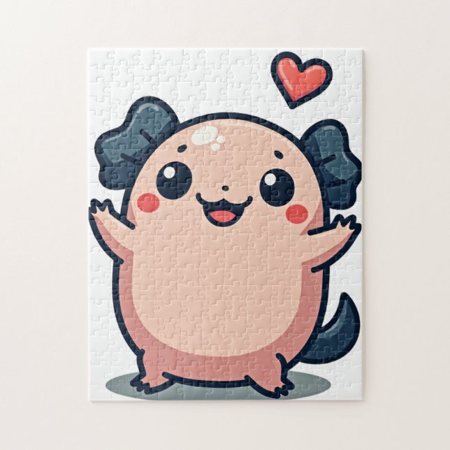 Glücklicher Axolotl Puzzle (Vertikal)