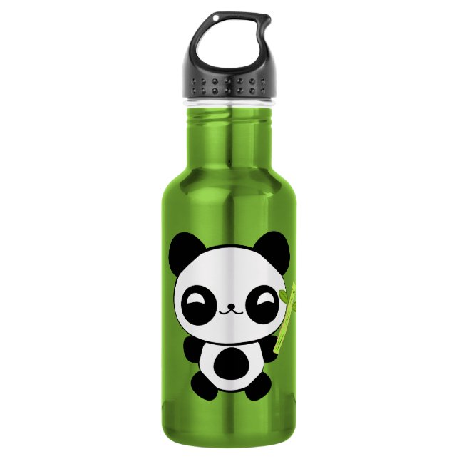 Glücklicher Baby-Panda Edelstahlflasche (Vorderseite)