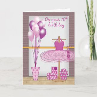 Glücklicher Ballett-Geburtstags-Girly Rosa des Einladung