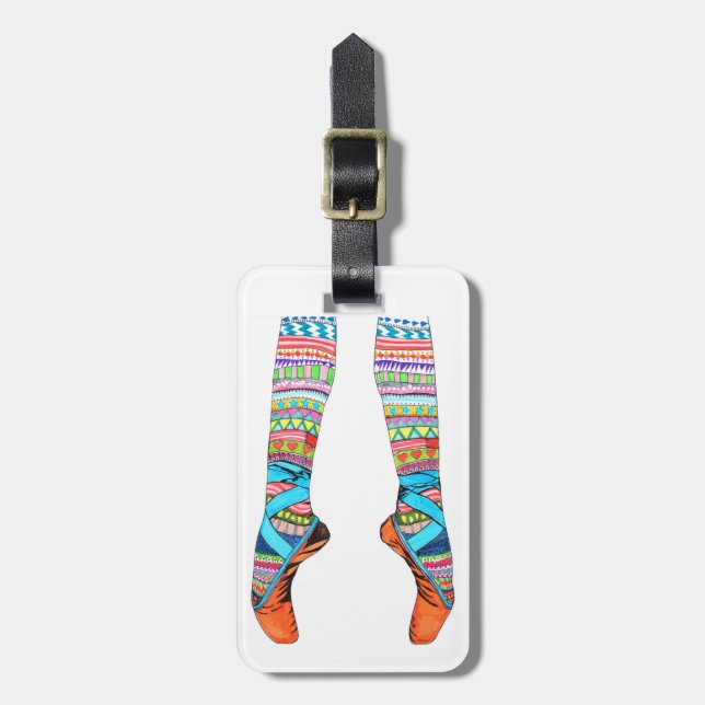 Glücklicher Ballettumbau Gepäckanhänger (Vorderseite vertikal)