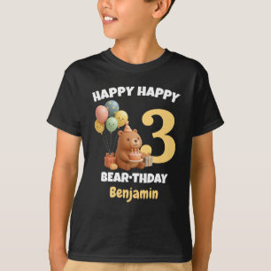 GLÜCKLICHER BÄR-GEBURTSTAG Individueller Teddybär T-Shirt