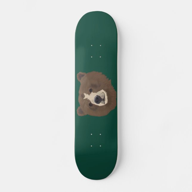Glücklicher Bär Skateboard (Vorderseite)