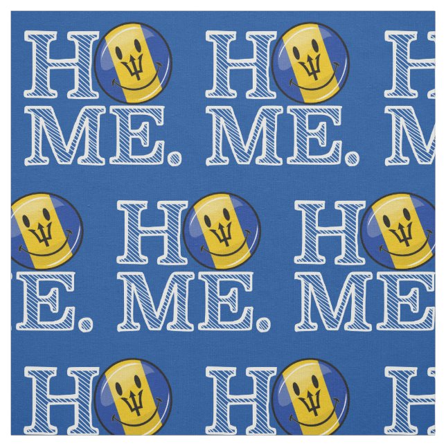 Glücklicher Barbados-FlaggeHousewarming Stoff (Muster)