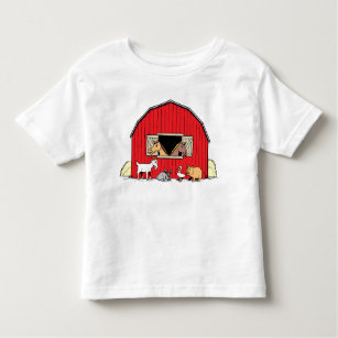 Glücklicher Bauernhofbarnyard-Tier-Kleinkind-T - Kleinkind T-shirt