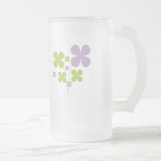 Glücklicher Becher Mattglas Bierglas (Rechts)