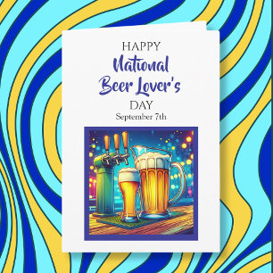 Glücklicher Beer Lover's Day! Funny Holidays Karte