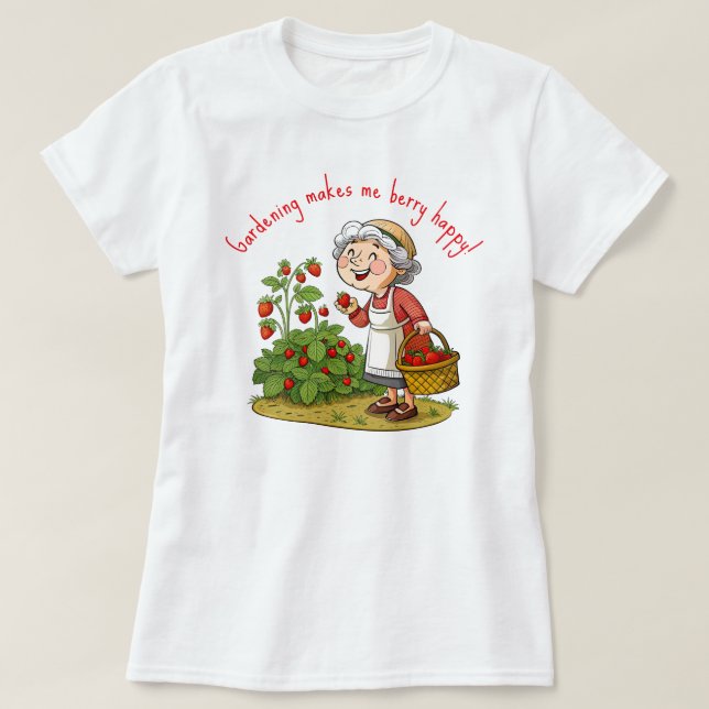Glücklicher Beeren-Gärtner T-Shirt (Design vorne)