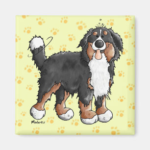 Glücklicher Bernese GebirgshundeCartoon-Magnet Magnet