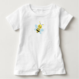 Glücklicher Bienen-Baby-Spielanzug Baby T-shirt