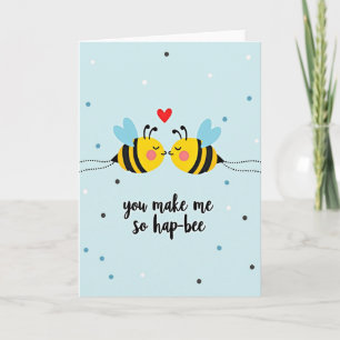 Glücklicher Bienen-Liebesjubiläumskarten Karte